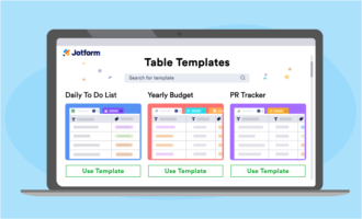 10 templates to help you get started with Jform Tables