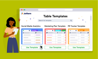5 Jform table templates for marketers