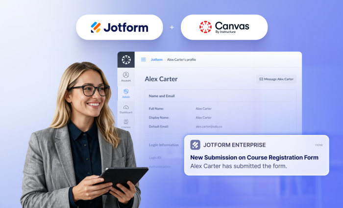 Jform 엔터프라이즈를 위한 Canvas 연동 발표: 더 스마트한 교육 워크플로우
