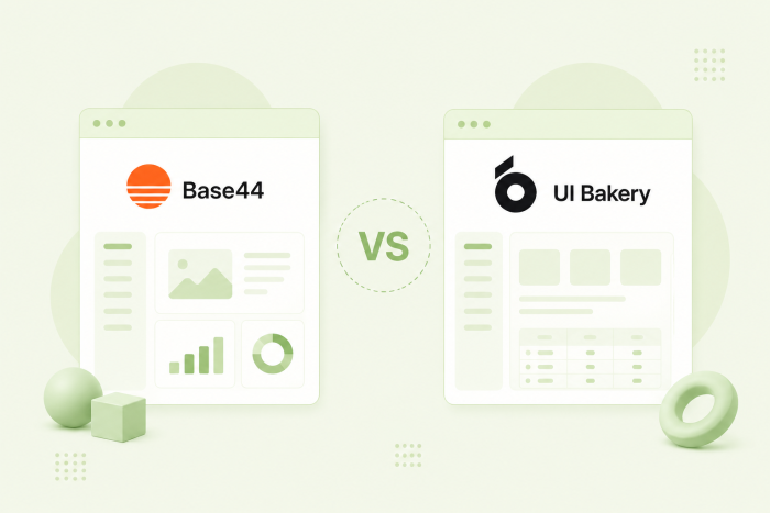 Base44 vs UI Bakery (2026): 귀하에게 적합한 것은?